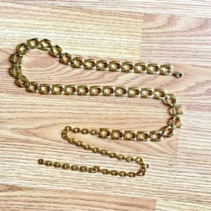Belt jewelry gold plated chain waistline belt adjustable 39 inch